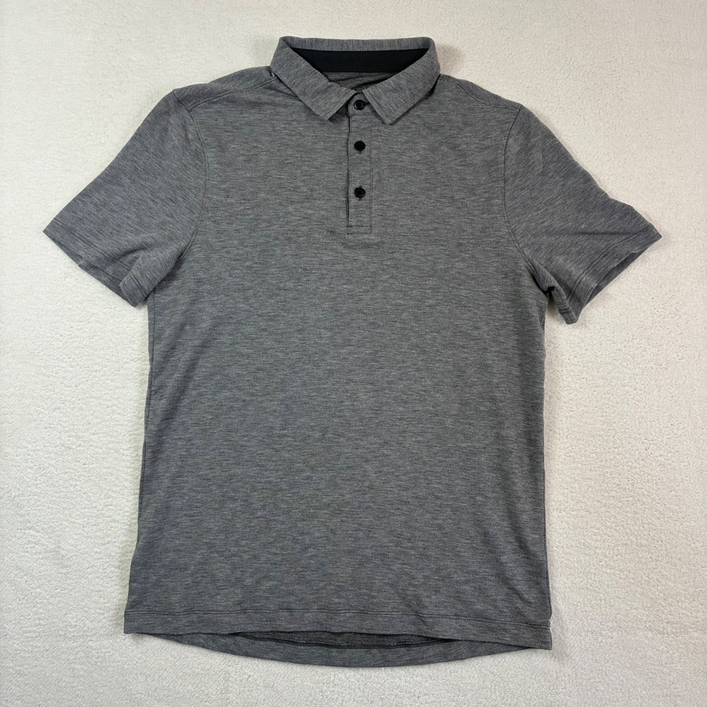 Lululemon‎ Evolution Polo Shirt Mens Small Gray Preppy Minimalist Golf Tennis